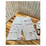 Boys Allstar Baby Blue/Black Graphic T-Shirt and Shorts Size 14