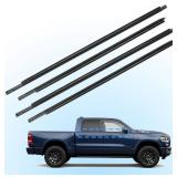 Window Weatherstrip Molding Trim Seal Belt Kit Glass Sweep Felt Strip Fit for Dodge Ram 1500 2500 3500 4500 5500 Crew Cab 2009-2021 Replaces 55112376AH 55112377AH 55372138AH 55372139AH
