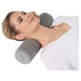 AllSett Health Cervical Neck Roll Memory Foam Pillow, Bolster Pillow, Round Neck Support for Sleeping | Bolster for Bed, Legs, Back and Yoga