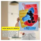 POP Creations Officially Licensed Disney Mickey Mouse Clubhouse Wall Art 13" x 19" Ready-to-Hang Canvas Print for Kids Bedroom, Playroom, Living Room, or Nursery