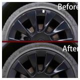 for Tesla Model Y 20 Inch Wheel Rim Protector Hubcaps Induction Wheels Rim Cover Tire Trim Rings Matte Black 4Pcs Model Y Accessories