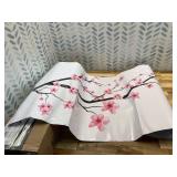 Zonon 6 Pcs Flowers Wall Decals Stickers Vinyl Removable Peel and Stick Colorful Dragonflies Floral Wall Murals Decor for Bedroom Living Room Nursery (Cherry Blossoms)