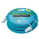 U.S. Pool Supply 1-1/2" x 25 Foot Professional Above Ground Swimming Pool Vacuum Hose with Swivel Cuff - Removable Cuff, Cut to Fit - Compatible with Filter Pumps, Filtration Systems, Chlorinators