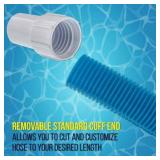 U.S. Pool Supply 1-1/2" x 25 Foot Professional Above Ground Swimming Pool Vacuum Hose with Swivel Cuff - Removable Cuff, Cut to Fit - Compatible with Filter Pumps, Filtration Systems, Chlorinators