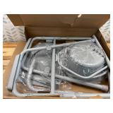 Folding Steel Bedside Commode