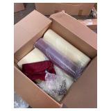 Outdoor Chair Cushions 24x24, Patio Furniture Cushions with Removable Cover, Outdoor Deep Seat Cushion Set with Ties and Handle, Waterproof Outdoor Cushions for Chair Sofa Couch, Burgundy