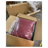Outdoor Chair Cushions 24x24, Patio Furniture Cushions with Removable Cover, Outdoor Deep Seat Cushion Set with Ties and Handle, Waterproof Outdoor Cushions for Chair Sofa Couch, Burgundy