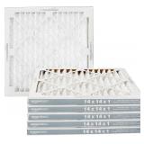 Amazon Basics 14x14x1 Air Filter 6 Pack, MERV 11 AC Furnace Filters (Actual Size: 13.75" x 13.75" x 0.75")