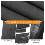 Front Seat Cover Compatible with 2024 2025 Tesla Cybertruck, Heavy Duty Cationic Linen Fabric Seat Protector