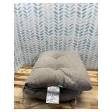 QILLOWAY Indoor Outdoor Seat Back Chair Pads Tufted Cushion, Spring/Summer Seasonal Replacement Cushions. (1Count, TAN/Grey)
