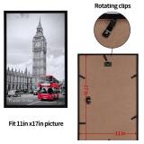 Giftgarden 11x17 Picture Frame Black, 11 by 17 Thin Poster Photo Frame for Wall Display, Single
