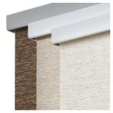 Persilux Cordless Roller Shades Light Filtering Window Shades Pull Down Natural Woven UV Protection Roller Blinds for Indoor Window Blinds for Home Office Living Room (Cream 40" W x 72" H)