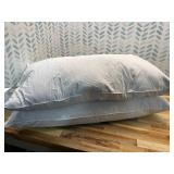 Ultra Thin Flat Soft Bed Pillows Standard Size Set of 2 Pack for Sleeping 20"x26", Hypoallergenic Skin Friendly Machine Washable