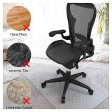 Azadx Chair Mat for Carpet 60"x 48" Large Chair Mat for Carpeted Floors, Office Chair Mat for Carpet Protector Floor Mat on Low Pile Carpets Easy Glide Rolling Plastic Desk Computer Chair Mat for Home
