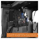 Hooke Road Bronco Roll Bar Storage Cargo Bag Rear Trunk Multi Pockets Cage Organizer for 2021 2022 2023 2024 2025 Ford Bronco 4-Door Interior Accessories (Exclude Bronco Raptor & Sport)