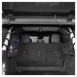Hooke Road Bronco Roll Bar Storage Cargo Bag Rear Trunk Multi Pockets Cage Organizer for 2021 2022 2023 2024 2025 Ford Bronco 4-Door Interior Accessories (Exclude Bronco Raptor & Sport)