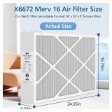 2 Pack X6672 16x25x5 MERV 16 Filter Compatible with Lennox X6672 and Lennox HCC16-28 Healthy Climate Carbon Clean MERV 16 Home Furnace Filter for HVAC System, Part Number HCF16-16, HCF16-10
