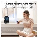 OLV Desk Fan 4 Speeds Stronger Cooling Airflow Portable Small Fan Rechargeable Ultra Quiet Personal Mini Fan for Office,Bedroom,Home Kitchen Outdoor Activities Adjustable 360 Tilt Head Black