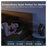 OLV Desk Fan 4 Speeds Stronger Cooling Airflow Portable Small Fan Rechargeable Ultra Quiet Personal Mini Fan for Office,Bedroom,Home Kitchen Outdoor Activities Adjustable 360 Tilt Head Black