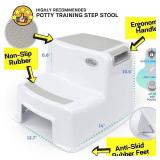 Dual Height 2 Step Stool for Kids | Slip Resistant Soft Grip Toddler