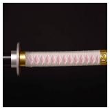 Cosplay Swords Agatsuma Zenitsu Samurai Sword, Katana Sword Plastic Toy Sword for Costume Play Halloween Cosplay Gift 40/30 in