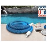 Poolmaster Manual Pool Vacuum Hose 30 Ft x 1-1/2 for Inground & Above Ground Pools Not for Automatic Cleaners Kink-Free, Heavy Duty Pool Cleaner Hose with Swivel Cuff Made in USA