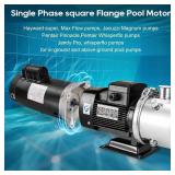 Retails for $210! B2854 Pool Pump Motor,1.5HP pool pump motor, 3450 RPM, 56Y Frame,115V/230V PSC Motor w/1.1 Service Factor,Compatible with Century, Smith & Major Pool/SPA Systems,Square Flange Pool M