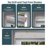 28"W x 72"H Motorized Blinds No Drill Automatic Blinds for Windows Cordless Roller Shades Electric Blinds with Remote Control Smart Blinds (White, 28 x 72), MH100