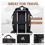 LOVEVOOK Laptop Backpack,15.6 Inch Professional Womens Purse Computer Bag Nurse Teacher Backpack,Waterproof College Work Bags Carry on Travel Back Pack with USB Port,Black