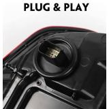 Retails for $212! FIONE LED Tail Light Assembly Compatible with Dodge Ram 1500 Taillight Without Blind Spot 2019-2022 LED Type & Red Lens Chrome Interior Left LH+RH Right Side