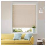 27"W x 64"H Cellular Blinds Cordless Shades for Windows Single Cell Shade - Provide Privacy and Filters Light - 27 x 64 inch, Ivory Beige(Light Filtering)