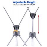 2 Pack Best Selling Banner Stand Adjustable X Banner Stand Fits Any Banner Size Width 23" to 32" and Height 63" to 78",Portable Retractable Banner Holder with Carrying Bag - Customize Banner for Trade