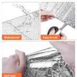 2 Car Garage Door Insulation Kit, 16 Pcs Double Bubble Panels Reflective Insulating Aluminum Radiant Barrier Thermal with Self Adhesive Dots Set for Garage Greenhouse Attics Walls (23.6 x 47.2 Inch)