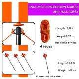 Aluminum Tent Poles Replacement, 3-7.5FT Telescoping Adjustable Camping Tarp Poles Set of 2, Adjustable Tent Poles for Tarp Hammock Rain Fly Sun Shade Beach Shelter Awning Canopy(Black)