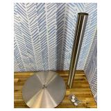 Retails for $170! 23.62*23.62 Stainless Steel Bar Table, Round Counter Height Bistro Pub Table for Indoor/Outdoor - 23.6" Durable Kitchen Breakfast Table with Stable Base & Easy Assembly (Modern Desig