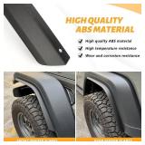 Front & Rear Fender Flares Compatible with 2020-2024 Jeep Wrangler Gladiator JT Mojave & Rubicon, Off-Road Wheel Flares Liner 4 PCS