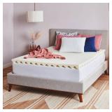 $$ Serta - Comfort Boost 2.5-inch Memory Foam Mattress Topper Twin Size  - off-white