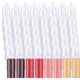 Dandat 48 Pcs Condiment Squeeze Bottles Plastic Squeeze Condiment Bottles Multipurpose Squirt Bottles for Cooking Condiment Dispenser with Lids for BBQ Sauce Ketchup Grilling Syrup Pancake (12 oz)