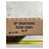 Box of 10"in Shortening Filter Cones