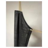 2 BLK HEAVY DUTY RUBBER COATED WATERPROOF WORKERS APRON