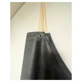 2 BLK HEAVY DUTY RUBBER COATED WATERPROOF WORKERS APRON