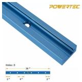 POWERTEC 71119 36 Inch Double-Cut Profile Universal T-Track with Predrilled Moun