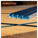 POWERTEC 71119 36 Inch Double-Cut Profile Universal T-Track with Predrilled Moun
