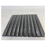 10 12”x1” PEEL N’ STICK REFLECTORS - GREAT FOR FENCES, WORKSHOPS, TRAILERS, ATVs, ETC - ADD EXTRA ATTENTION AT NIGHT