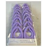 16 FOLDABLE HANGERS - GREAT FOR TRAVEL/ MOVING/ OR JUST TO SAVE SPACE, PURPLE