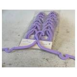 16 FOLDABLE HANGERS - GREAT FOR TRAVEL/ MOVING/ OR JUST TO SAVE SPACE, PURPLE