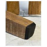 4 WOOD THEMED TABLE LEGS - NON SCRATCH BOTTOMS 14.5” x 4” x 4” - easy mounting bracket