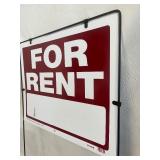 HIGH QUALITY “FOR RENT” SIGNS - CAN WITHSTAND WEATHER - PROFESSIONAL LOOK 2ft x 42.5”