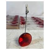 40 CHRISTMAS RED MEMO CLIPS, GREAT FOR CATERING/ HOLIDAY EVENTS/ TAILGATES, see images