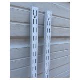 2 5’ x 1” WHT SHELVING MOUNTING BRACKETS